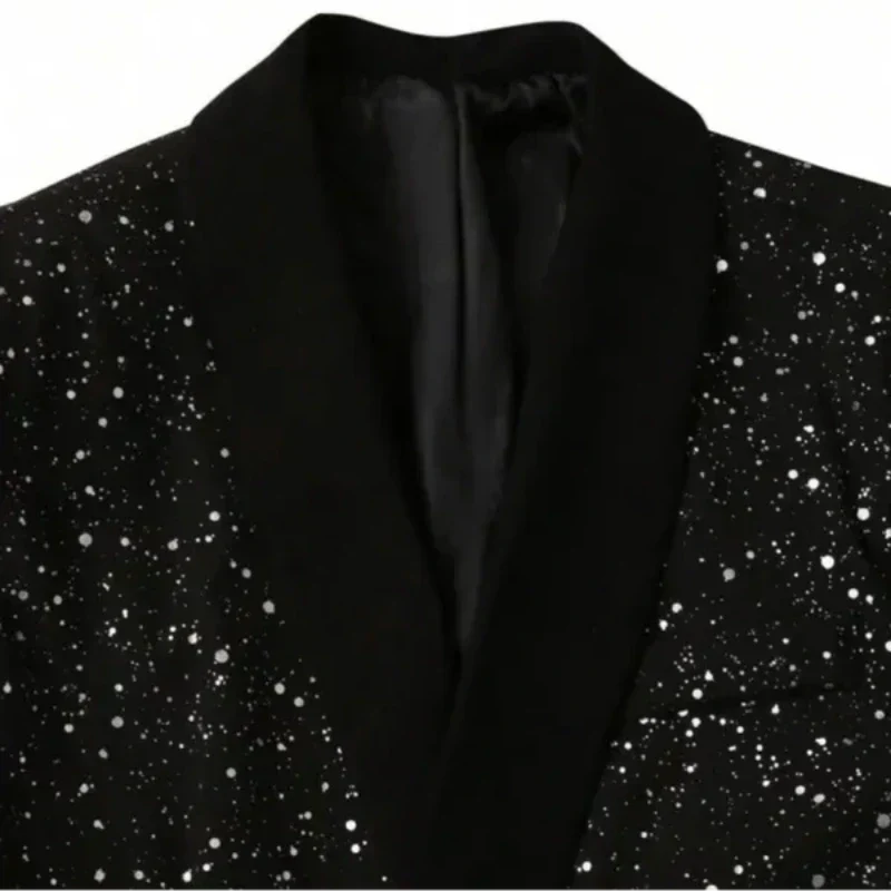 Veste de smoking pour homme en laine, de soirée, automnale et pailletée