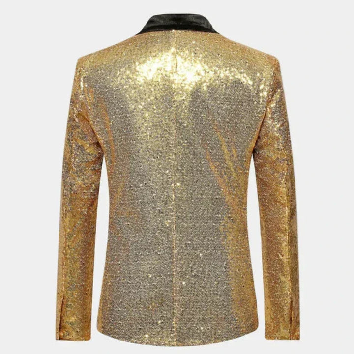 Veste de smoking homme en laine scintillante pour soirées d’automne