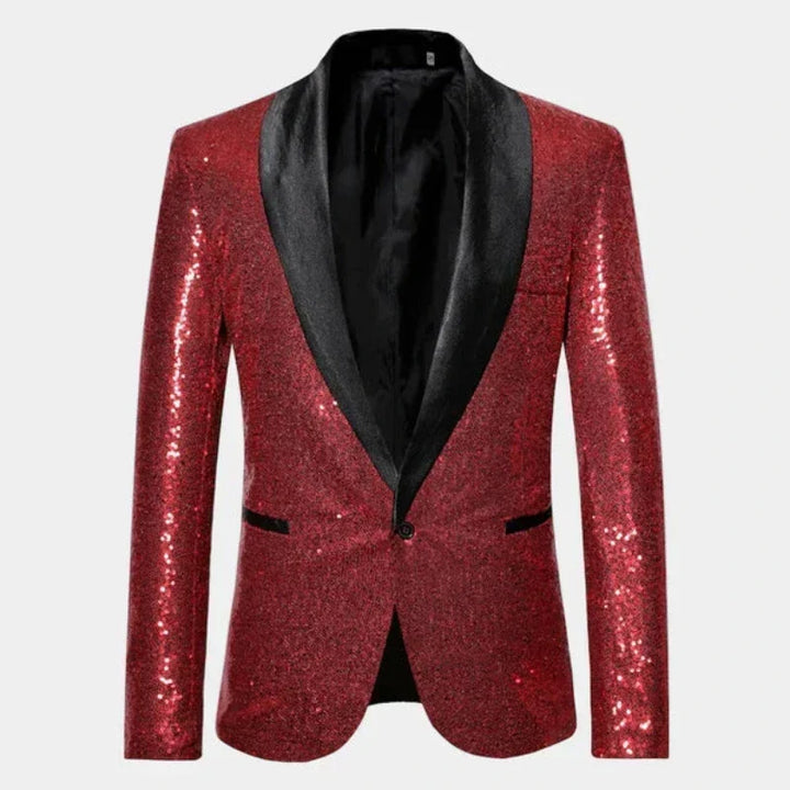 Veste de smoking homme en laine scintillante pour soirées d’automne