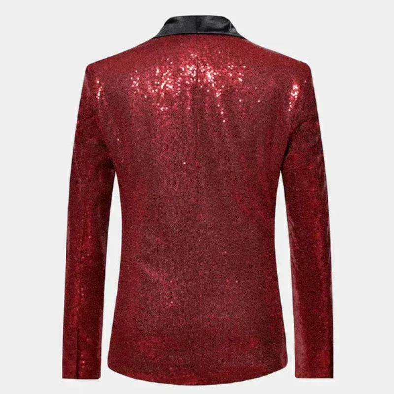 Veste de smoking homme en laine scintillante pour soirées d’automne