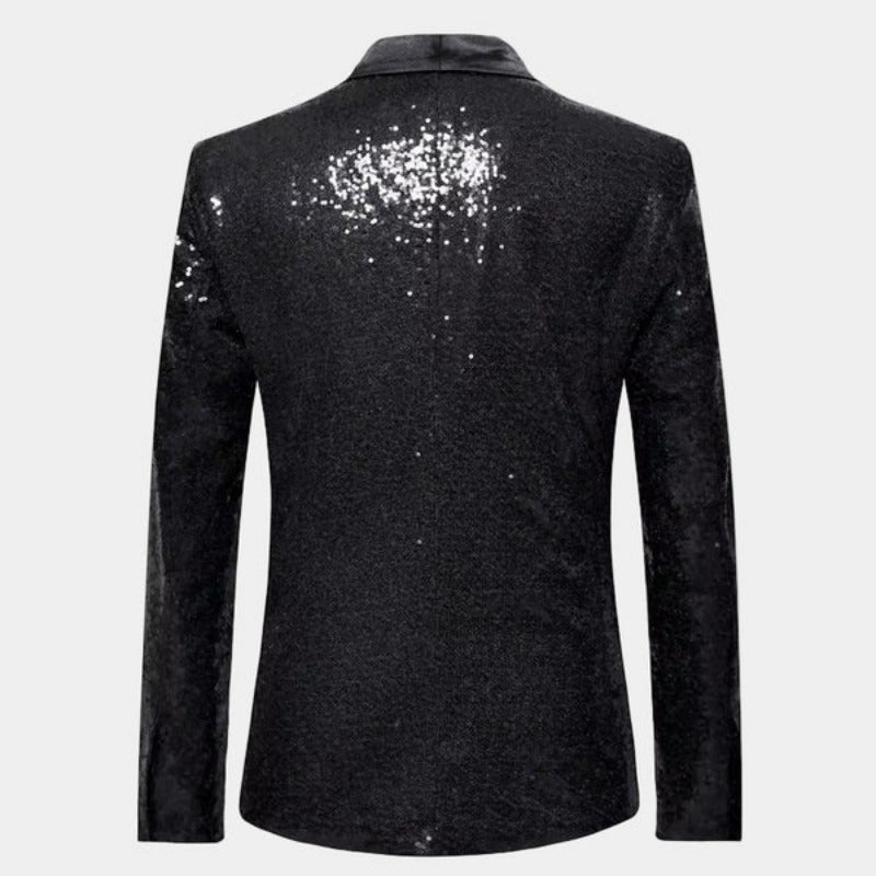 Veste de smoking homme en laine scintillante pour soirées d’automne