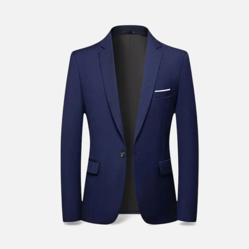 Textured wool men's suit jacket for autumn