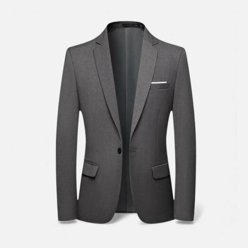 Textured wool men's suit jacket for autumn