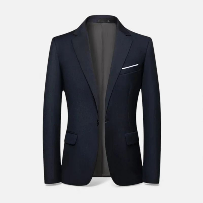 Textured wool men's suit jacket for autumn