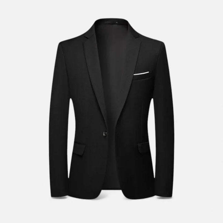 Textured wool men's suit jacket for autumn
