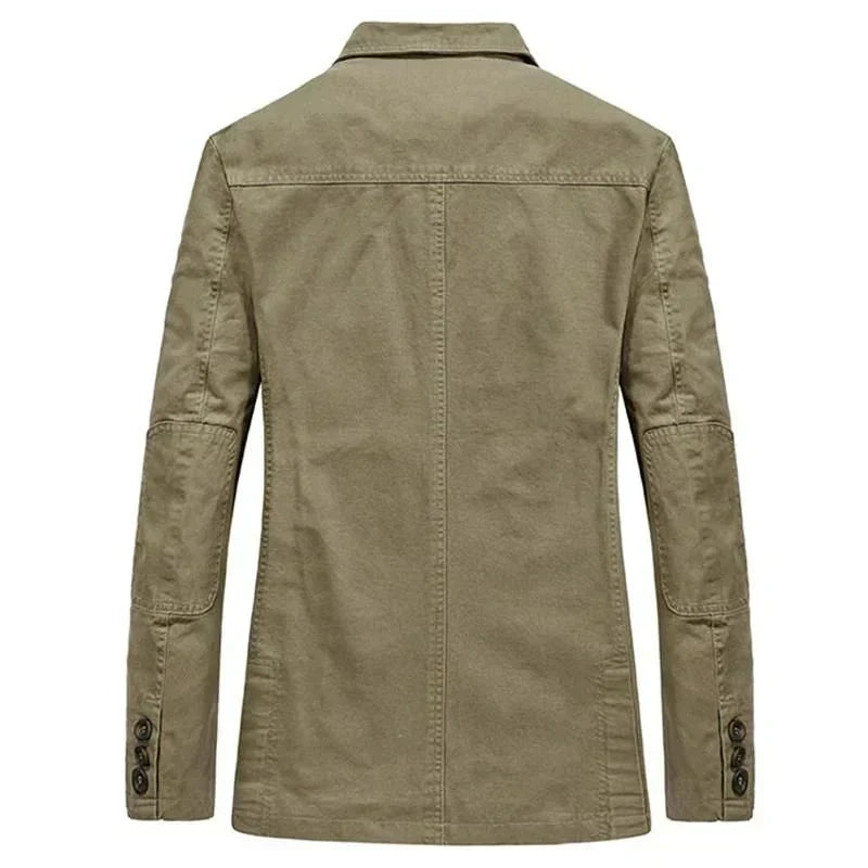 Veste légère en laine pour homme, à boutonnage simple, automnale et habillée
