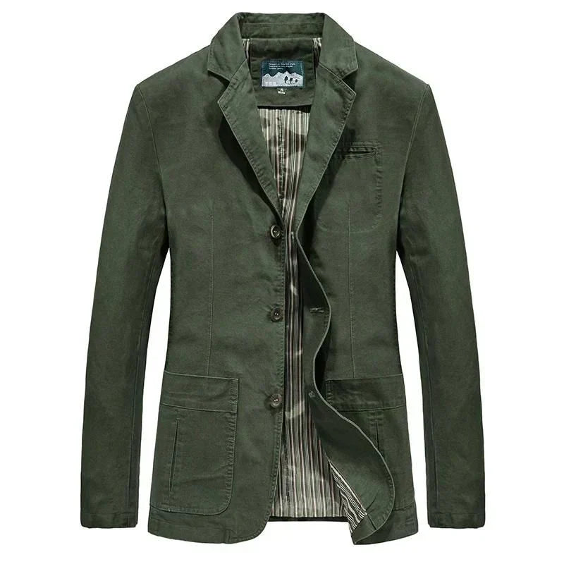 Veste légère en laine pour homme, à boutonnage simple, automnale et habillée