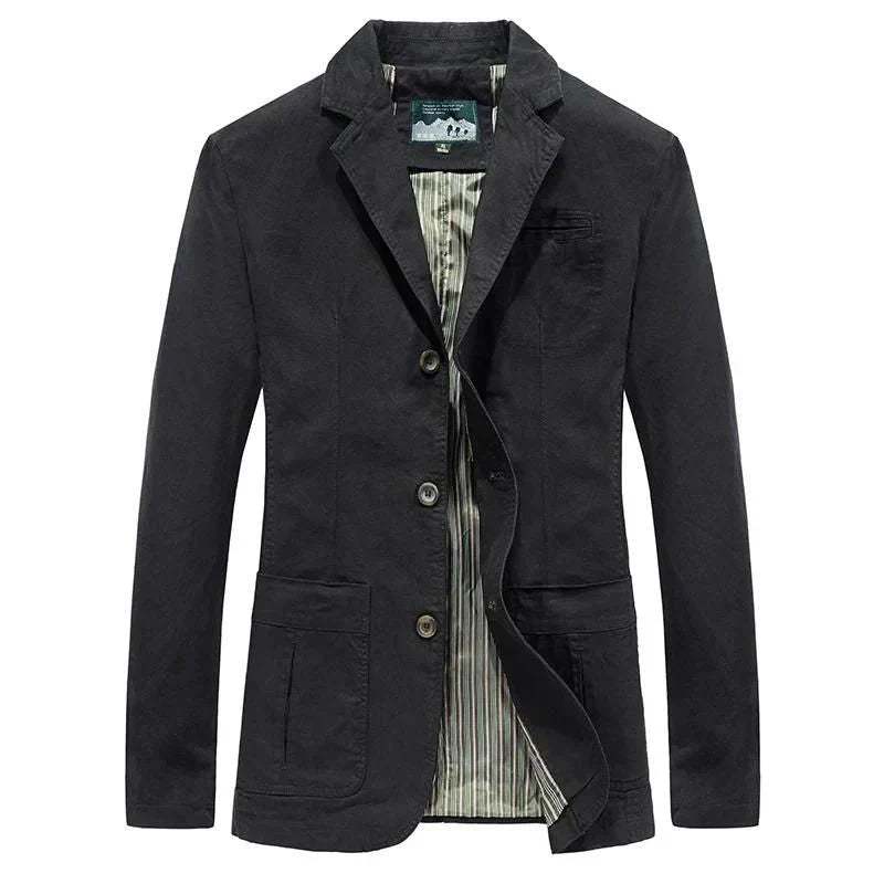 Veste légère en laine pour homme, à boutonnage simple, automnale et habillée
