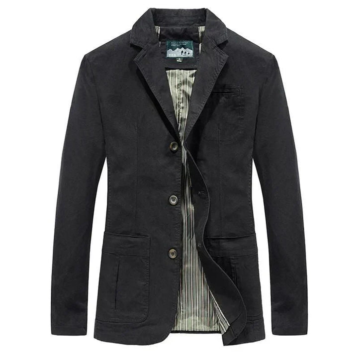 Veste légère en laine pour homme, à boutonnage simple, automnale et habillée