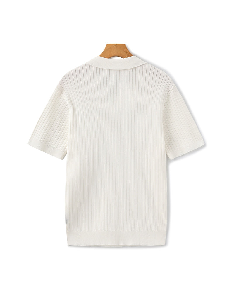 Christian | Polo-Shirt à Manches Courtes en Coton Piqué pour un Look Élégant et Classique