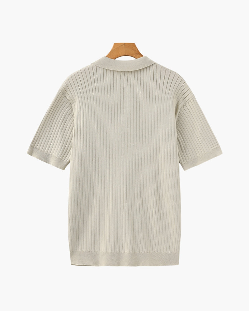 Christian | Polo-Shirt à Manches Courtes en Coton Piqué pour un Look Élégant et Classique