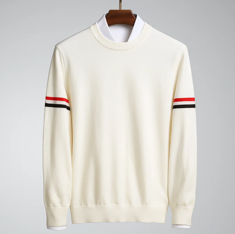 Pull élégant en maille pour homme, style automnal casual et smart casual