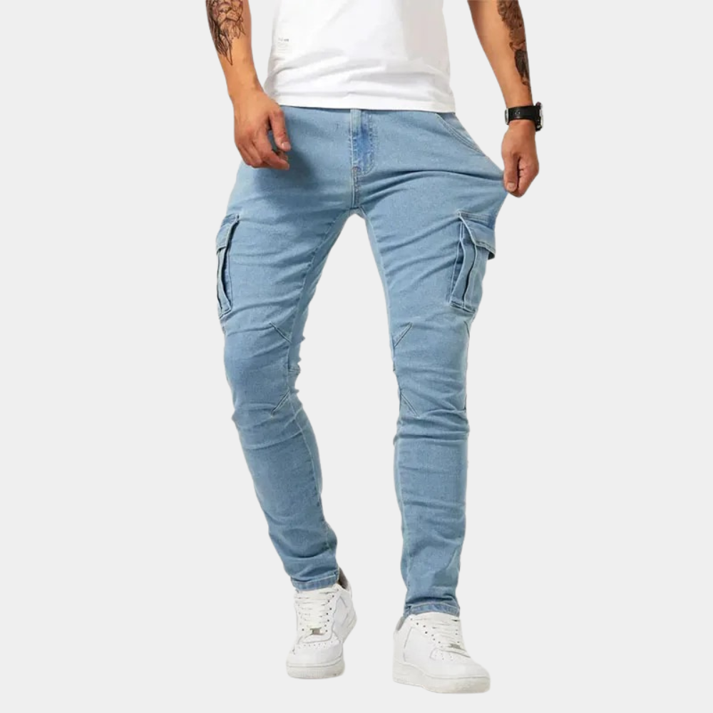Jaxon - Pantalon cargo pour hommes en stretch confortable pour un look stylé