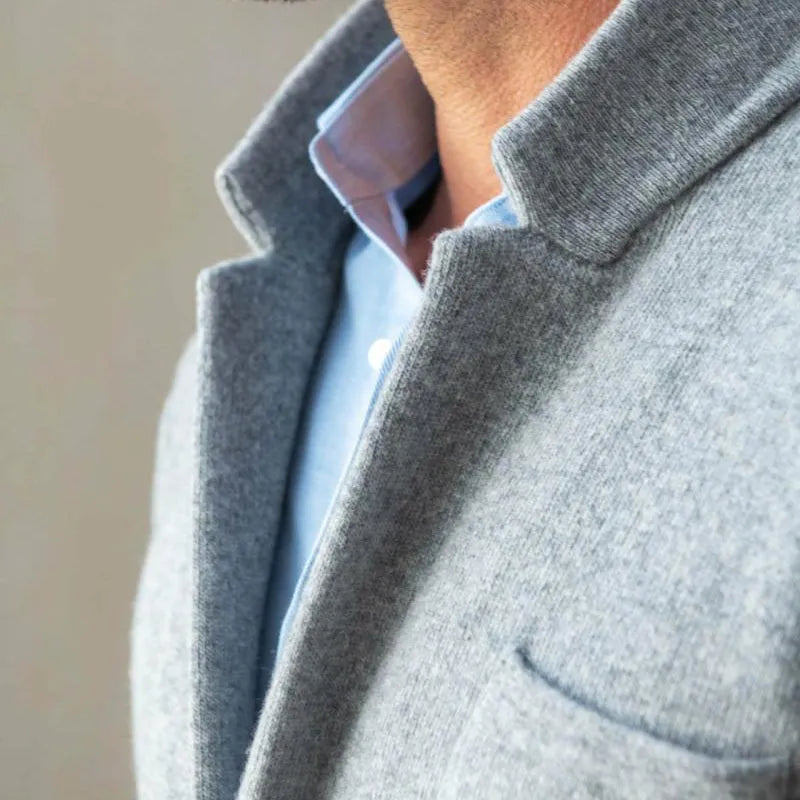 Veste de costume homme ajustée en laine, élégante, automnale, à boutonnage simple