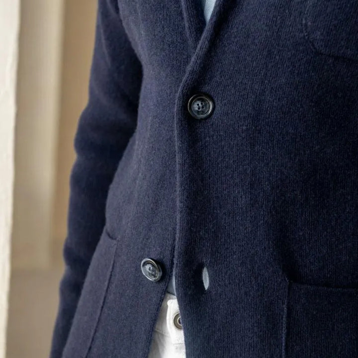 Veste de costume homme ajustée en laine, élégante, automnale, à boutonnage simple