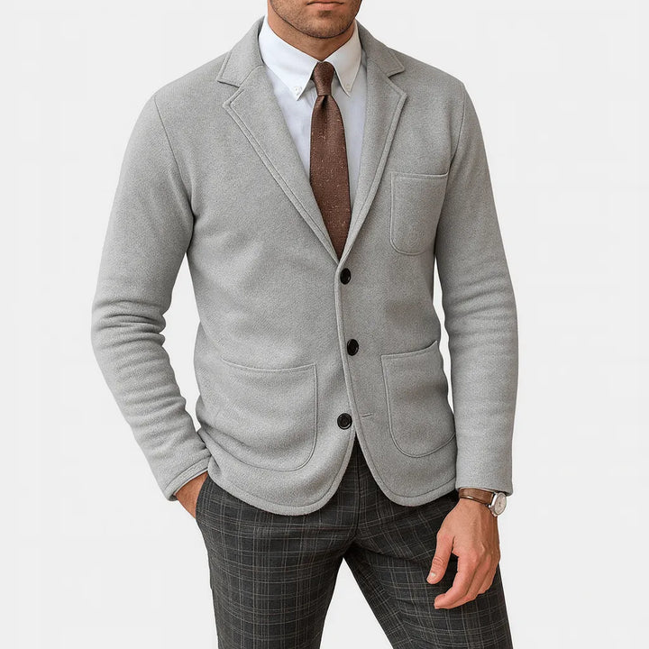 Veste blazer homme cintrée en laine, à un bouton, élégante pour l’automne