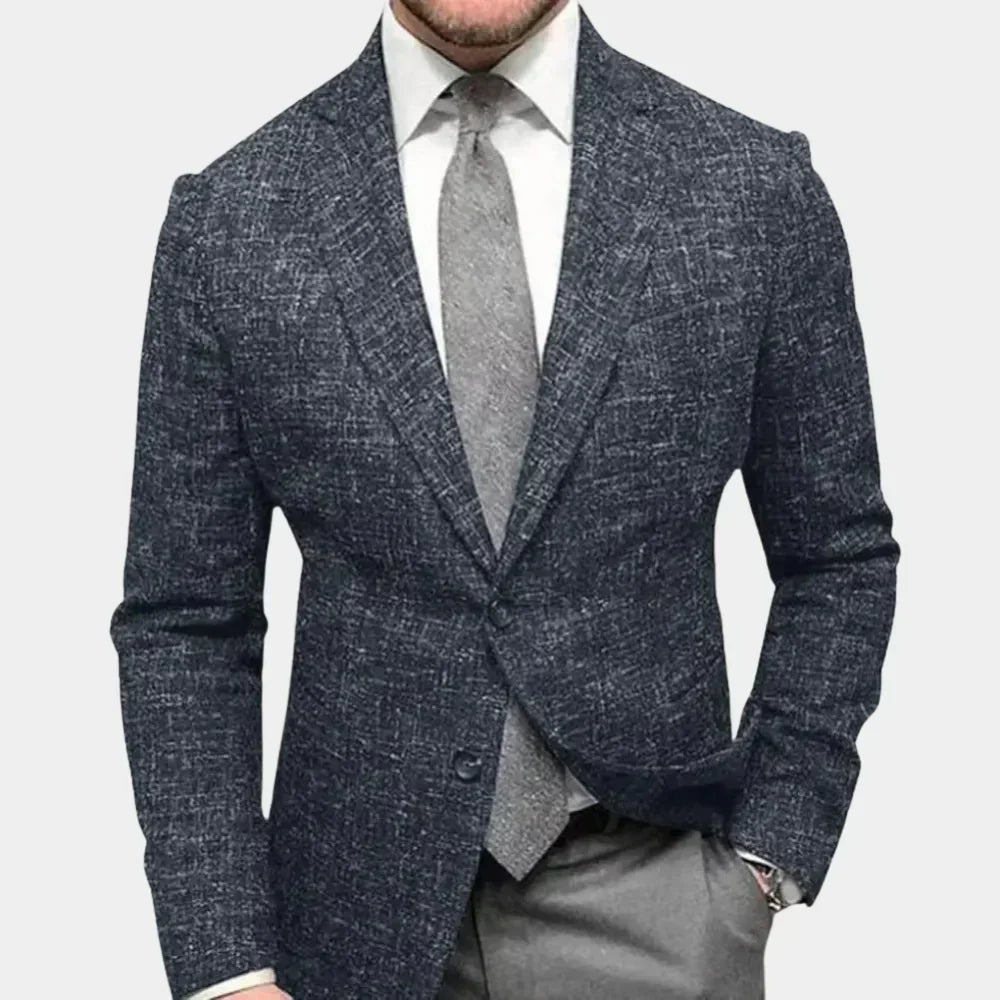 Veste de costume légère pour homme en laine à carreaux, idéale pour l’automne