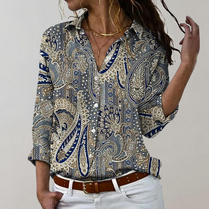 Nova | Blouse Femme Tendance avec Boutons et Manches Longues - Top Casual Parfait