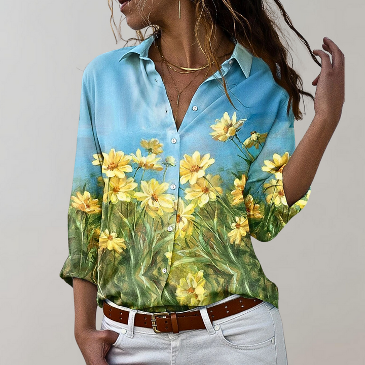 Nova | Blouse Femme Tendance avec Boutons et Manches Longues - Top Casual Parfait