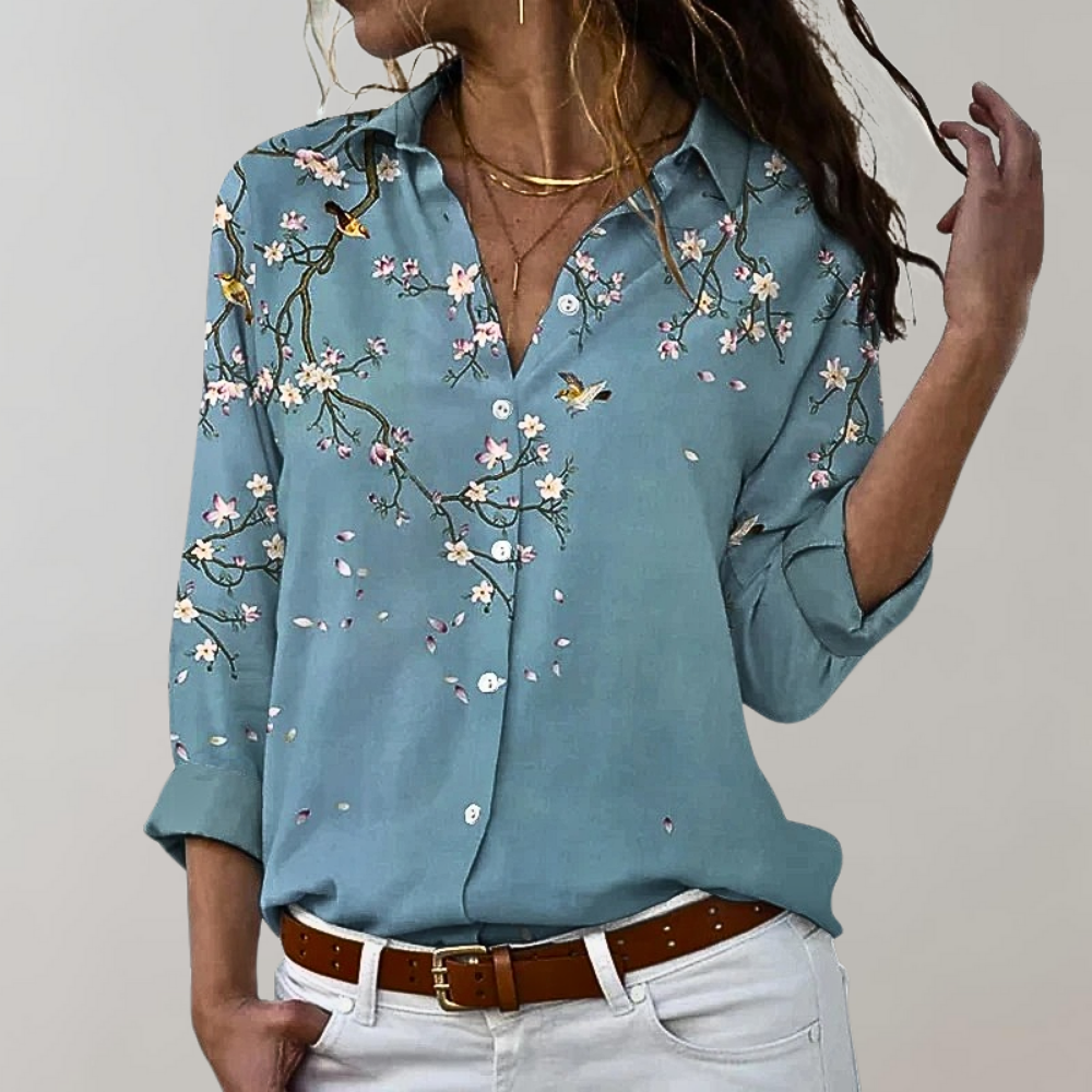 Nova | Blouse Femme Tendance avec Boutons et Manches Longues - Top Casual Parfait