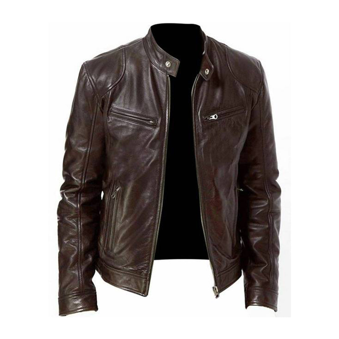 Stylish leather jacket for men - MIKEL Collection