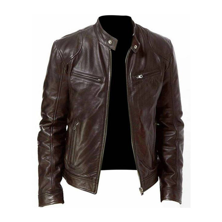 Stylish leather jacket for men - MIKEL Collection