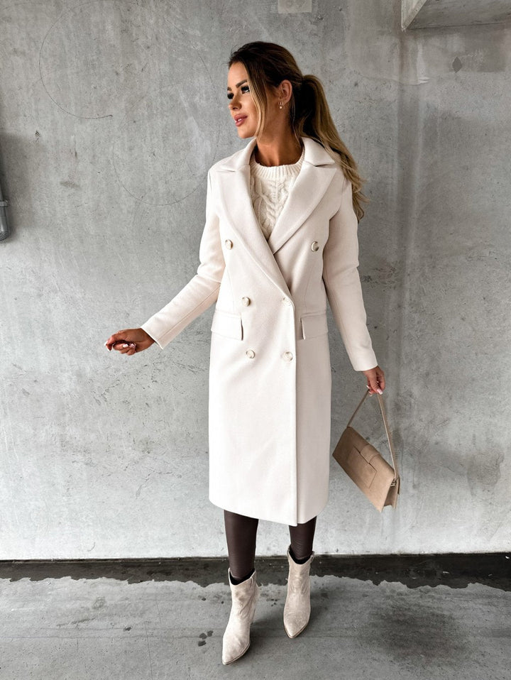 Manteau long femme élégant et chaud pour la fin de l’été et l’automne