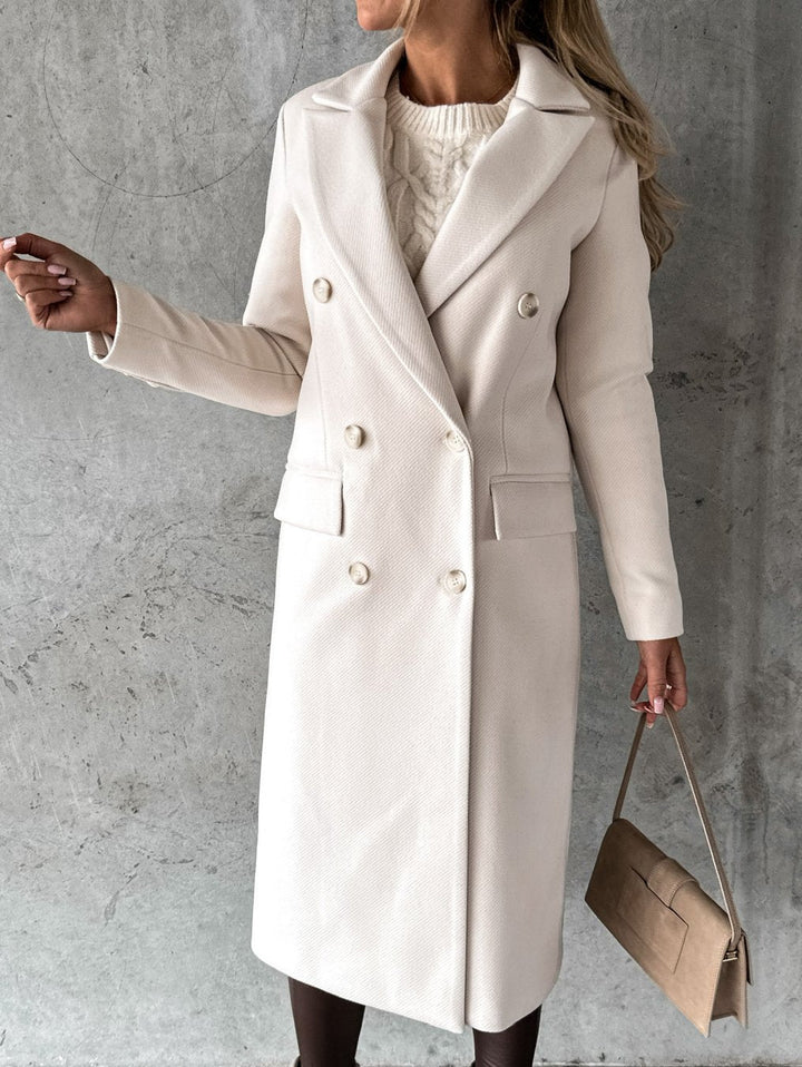 Manteau long femme élégant et chaud pour la fin de l’été et l’automne