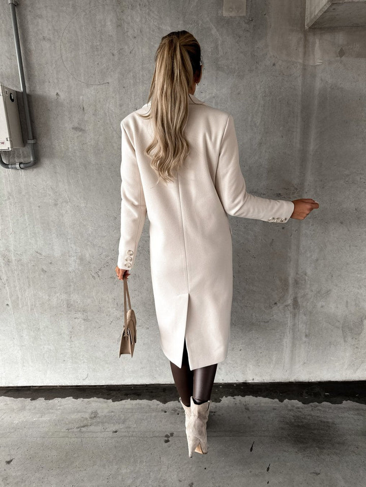 Manteau long femme élégant et chaud pour la fin de l’été et l’automne