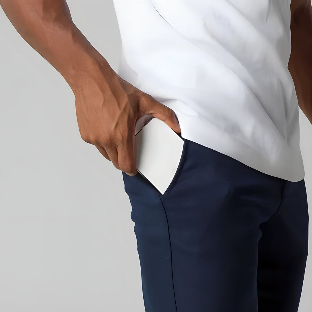 Men's slim-fit stretch cotton chino trousers for autumn