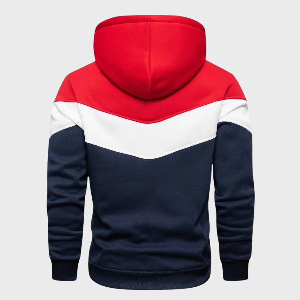 Elegant men's hoodie with adjustable hood - Niels Collection