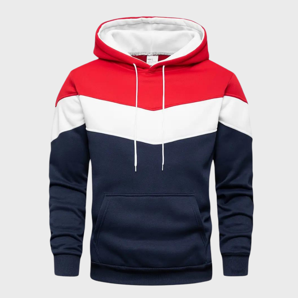 Elegant men's hoodie with adjustable hood - Niels Collection