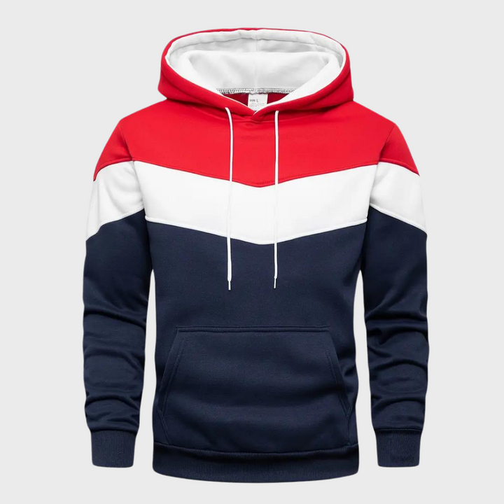 Elegant men's hoodie with adjustable hood - Niels Collection