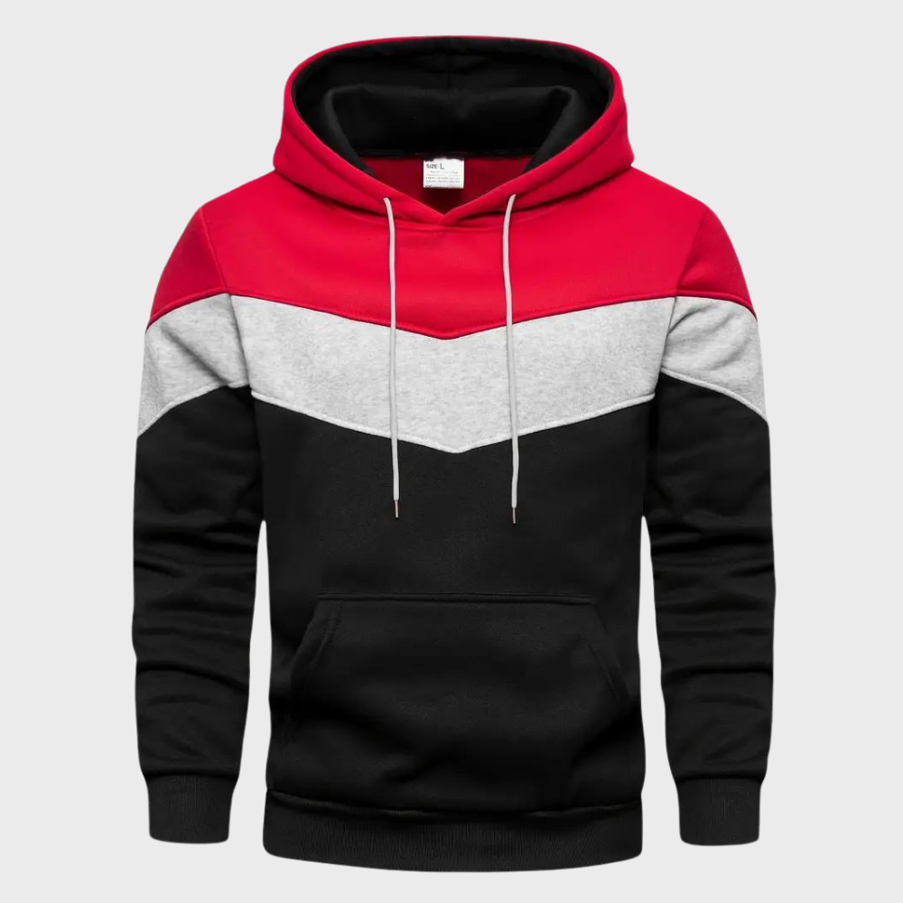 Elegant men's hoodie with adjustable hood - Niels Collection
