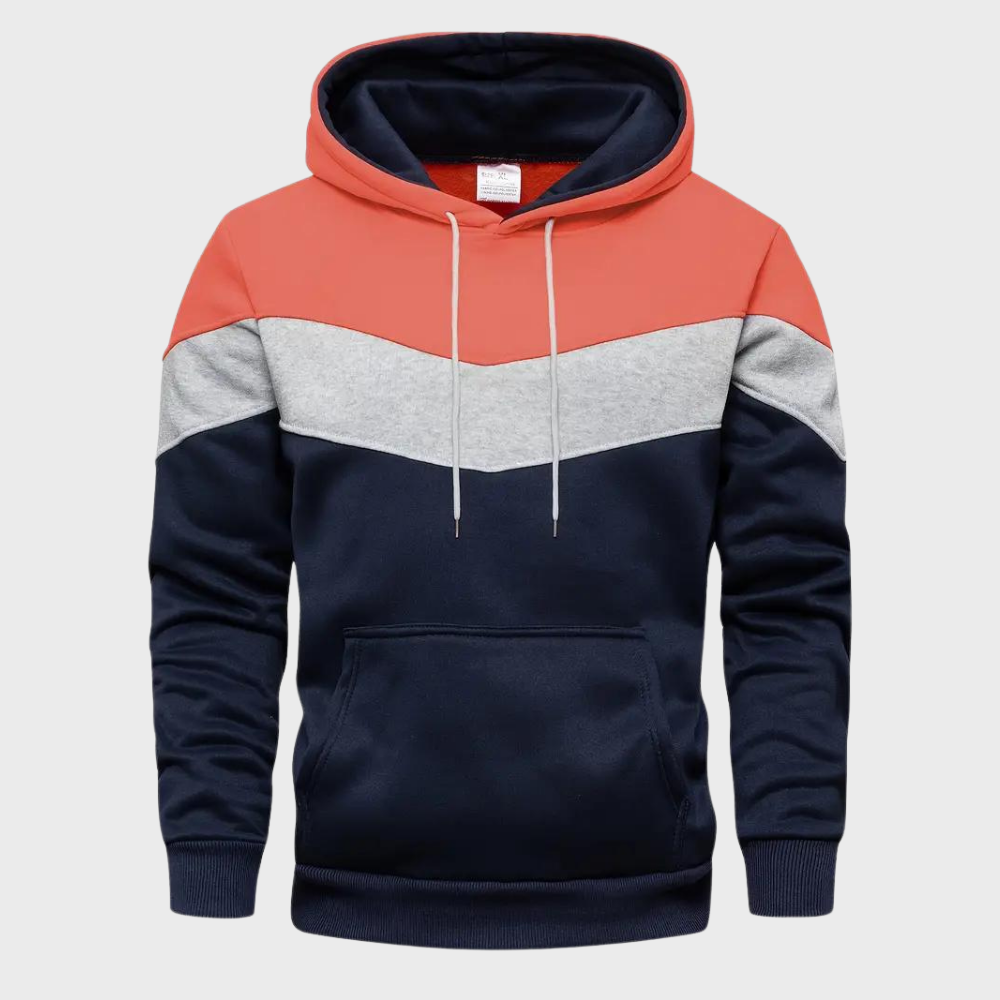 Elegant men's hoodie with adjustable hood - Niels Collection