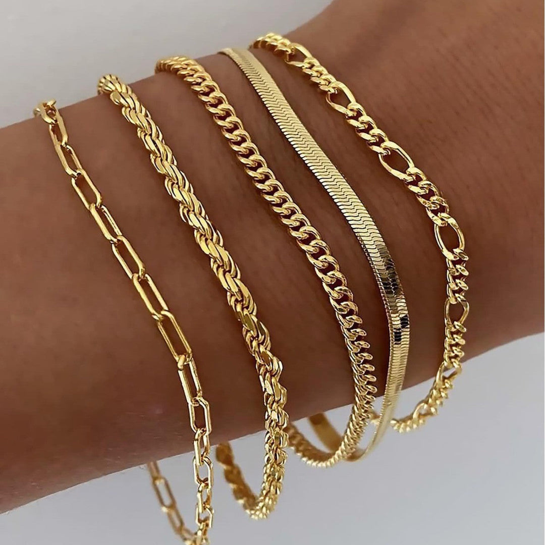Ensemble de bracelets pour femmes en acier chirurgical – collection automnale