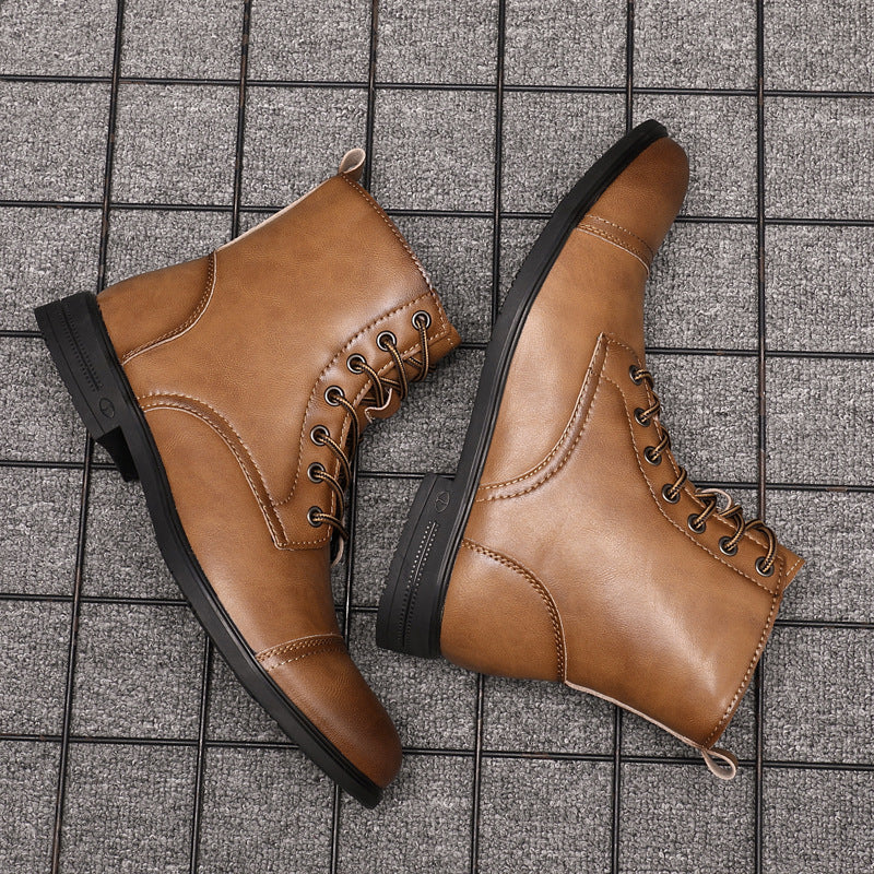 Bottes en Cuir Élégantes pour Hommes Hugo™ avec Lacets pour un Style Intemporel