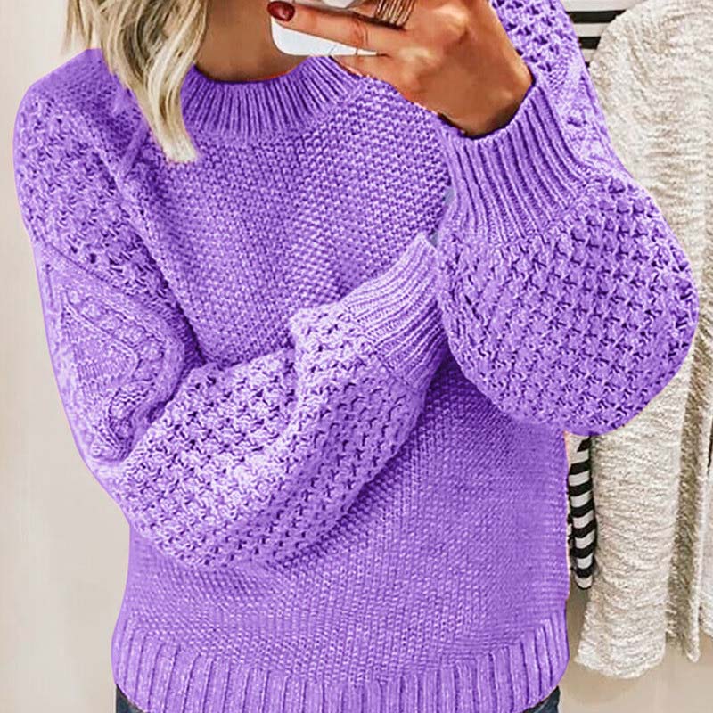 Pull femme en maille pour l'automne, coupe classique pour des tenues quotidiennes