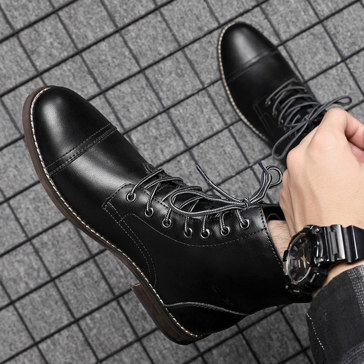 Bottes en Cuir Élégantes pour Hommes Hugo™ avec Lacets pour un Style Intemporel