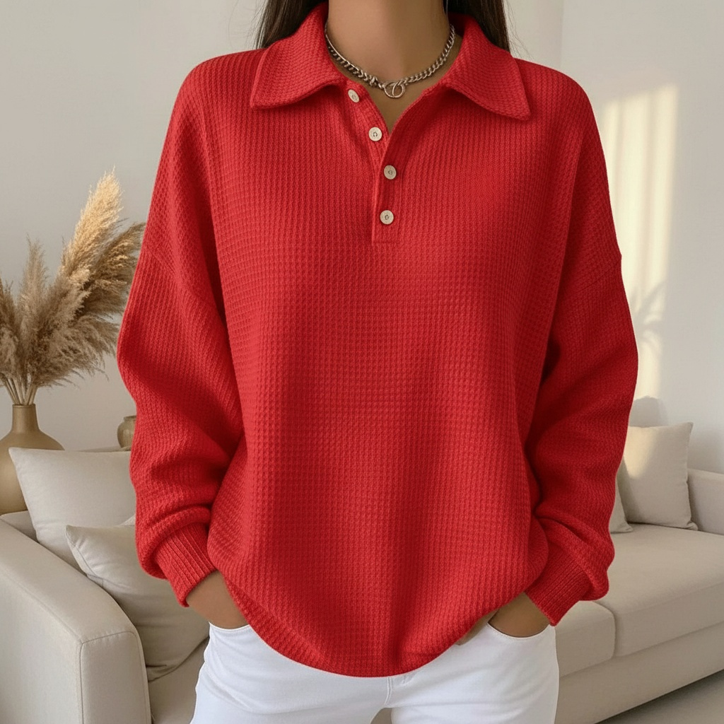 Women’s soft-knit polo shirt