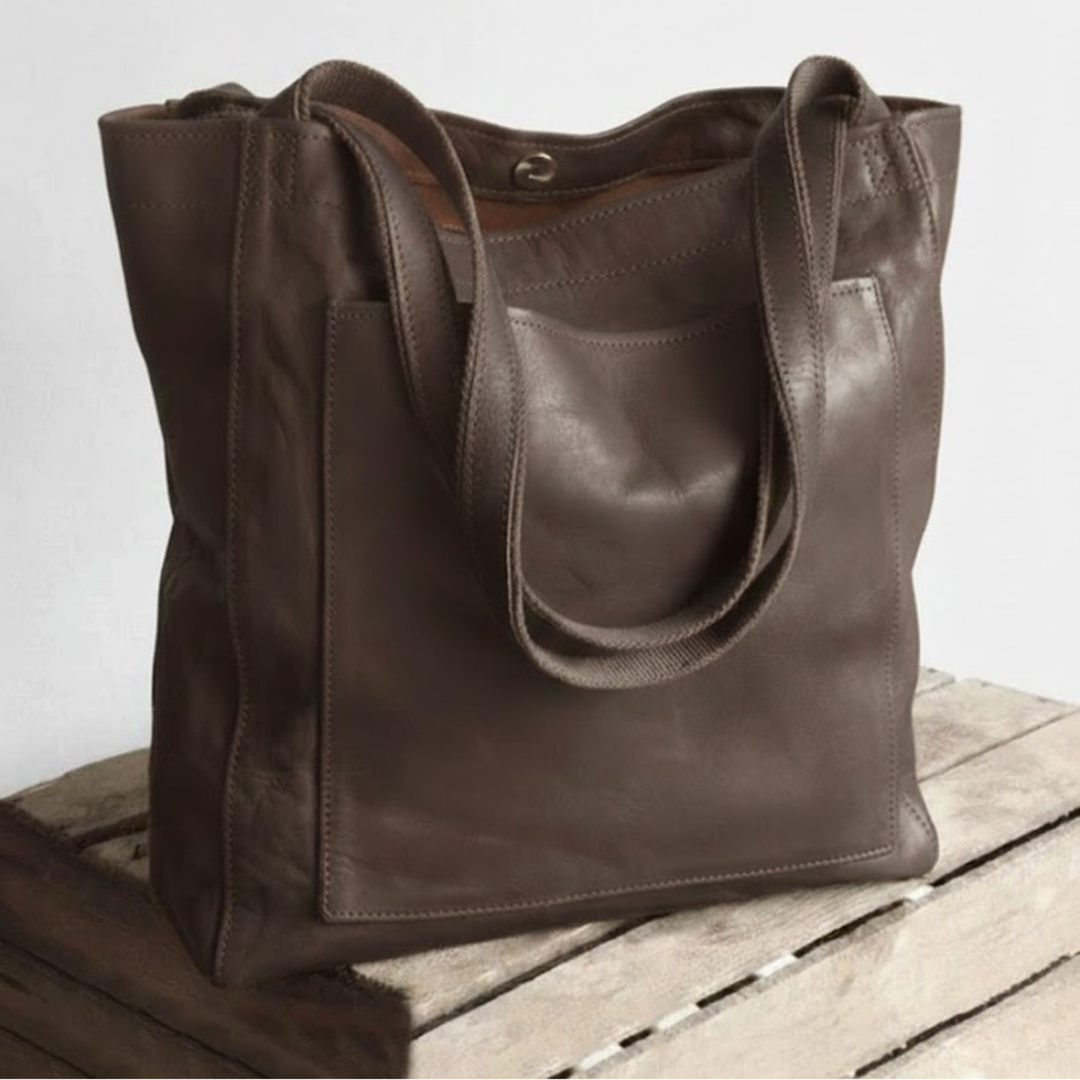 Sac cabas en cuir pour femme, sac à bandoulière d’automne