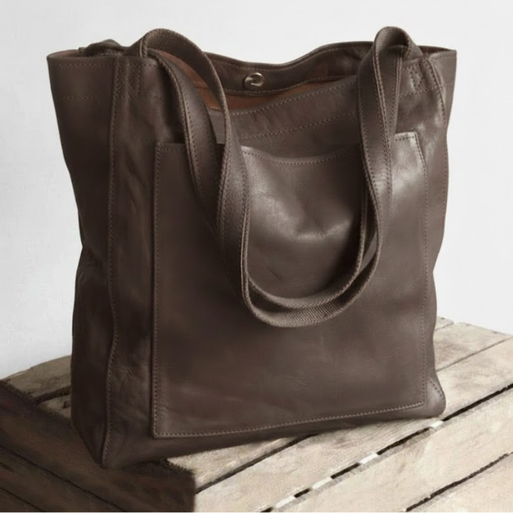 Sac cabas en cuir pour femme, sac à bandoulière d’automne
