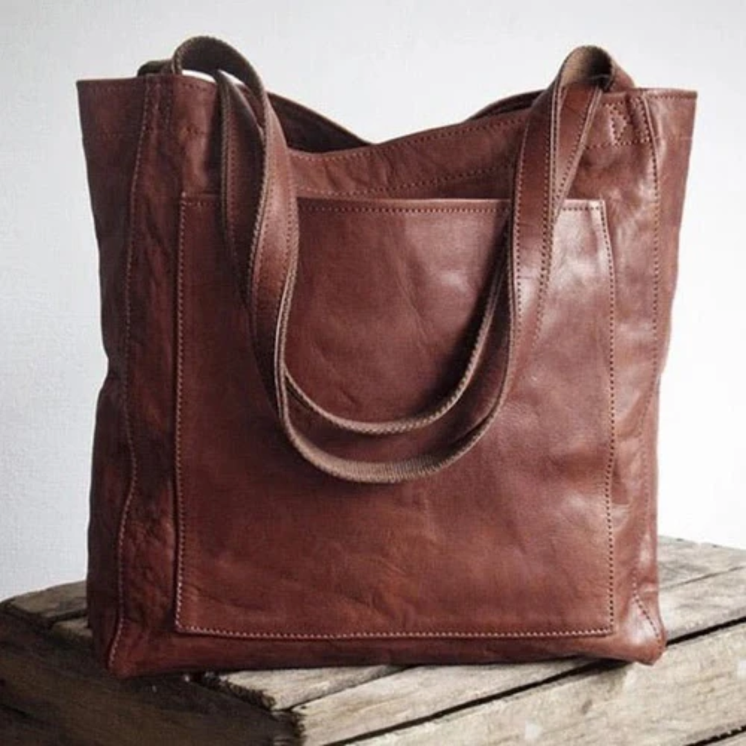 Sac cabas en cuir pour femme, sac à bandoulière d’automne