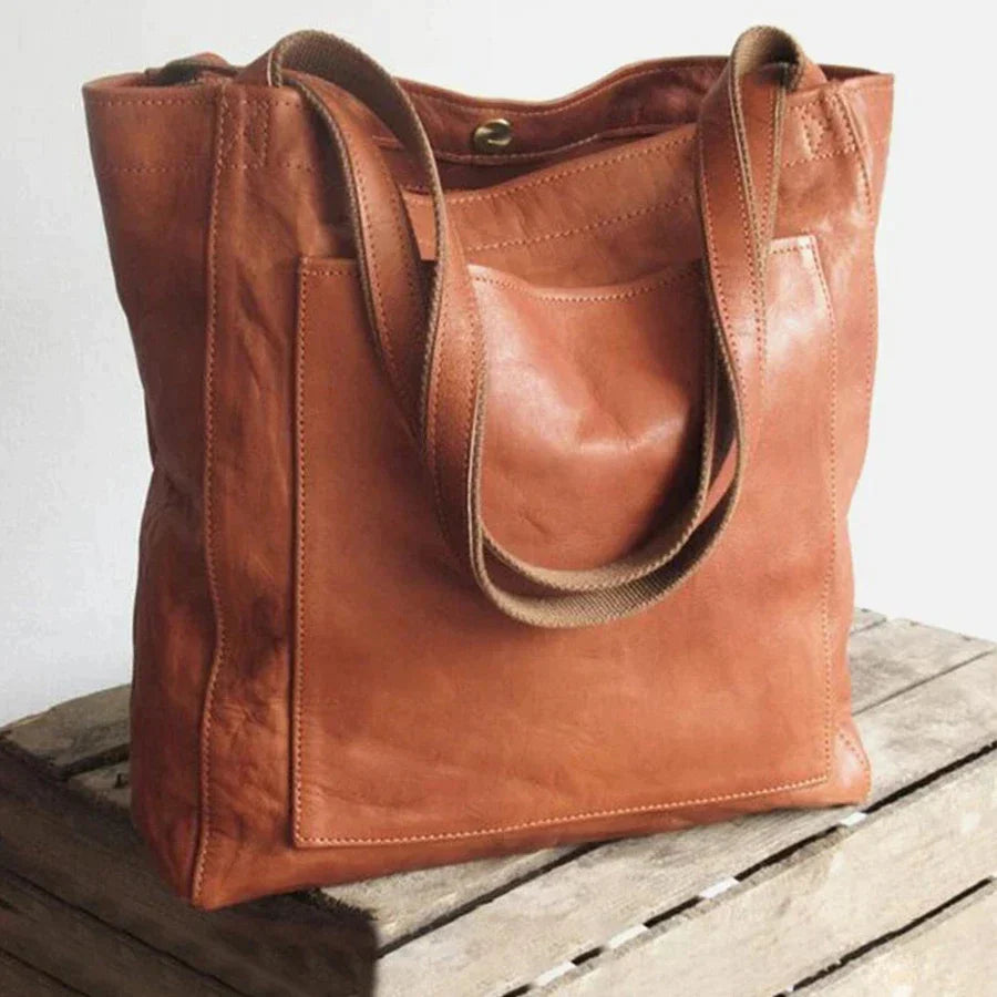 Sac cabas en cuir pour femme, sac à bandoulière d’automne