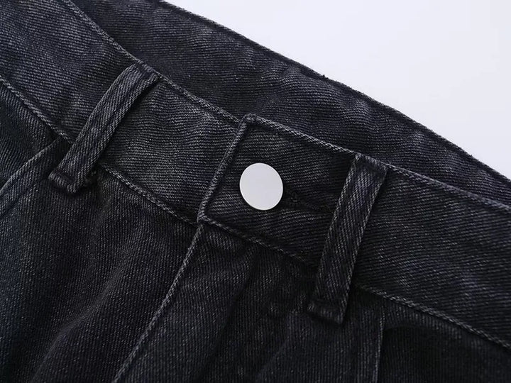 Zyren - Jeans oversize tendance avec un effet destroy stylé