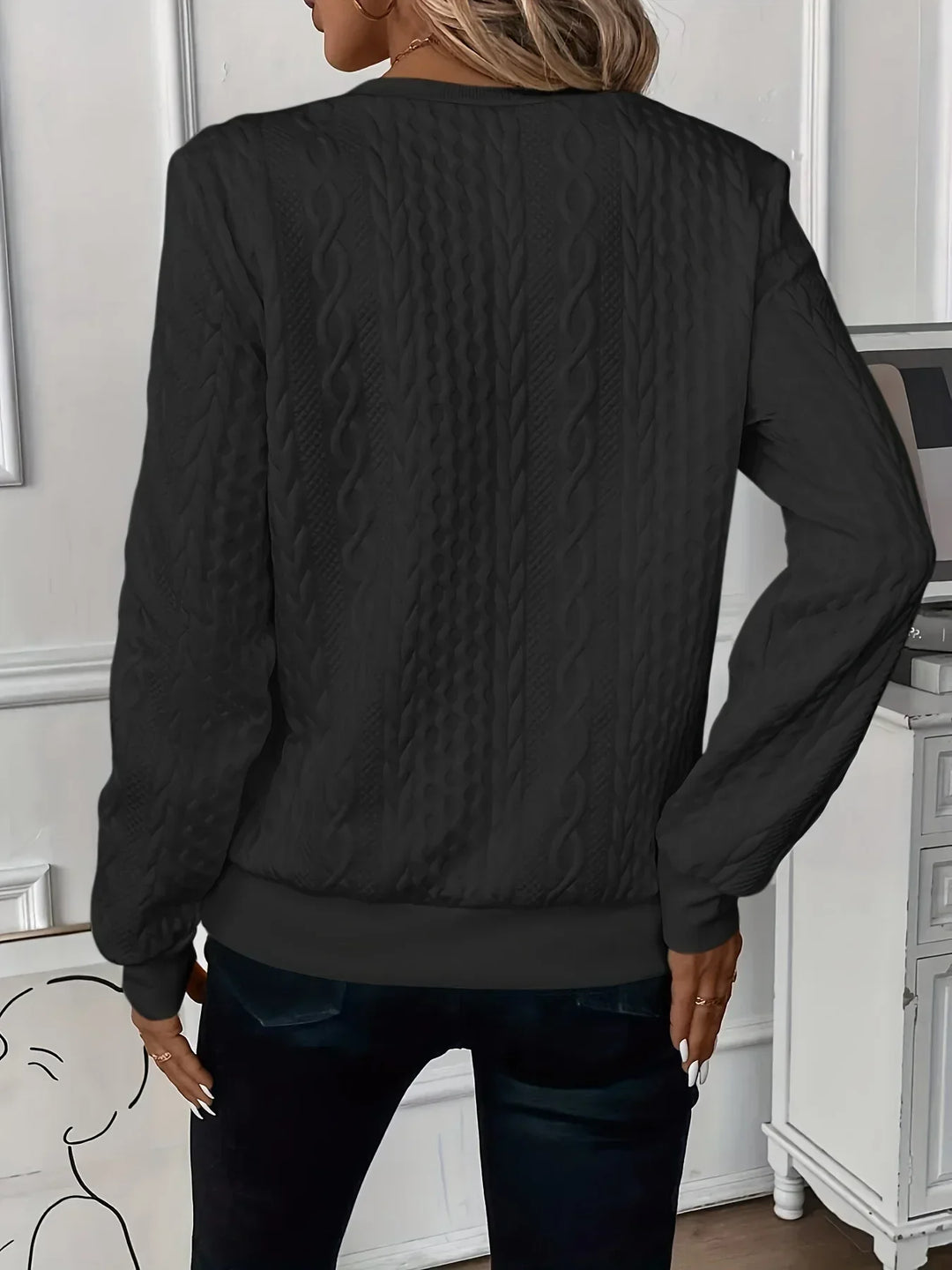 Women's textured zip-up sweatshirt for autumn and everyday outfits