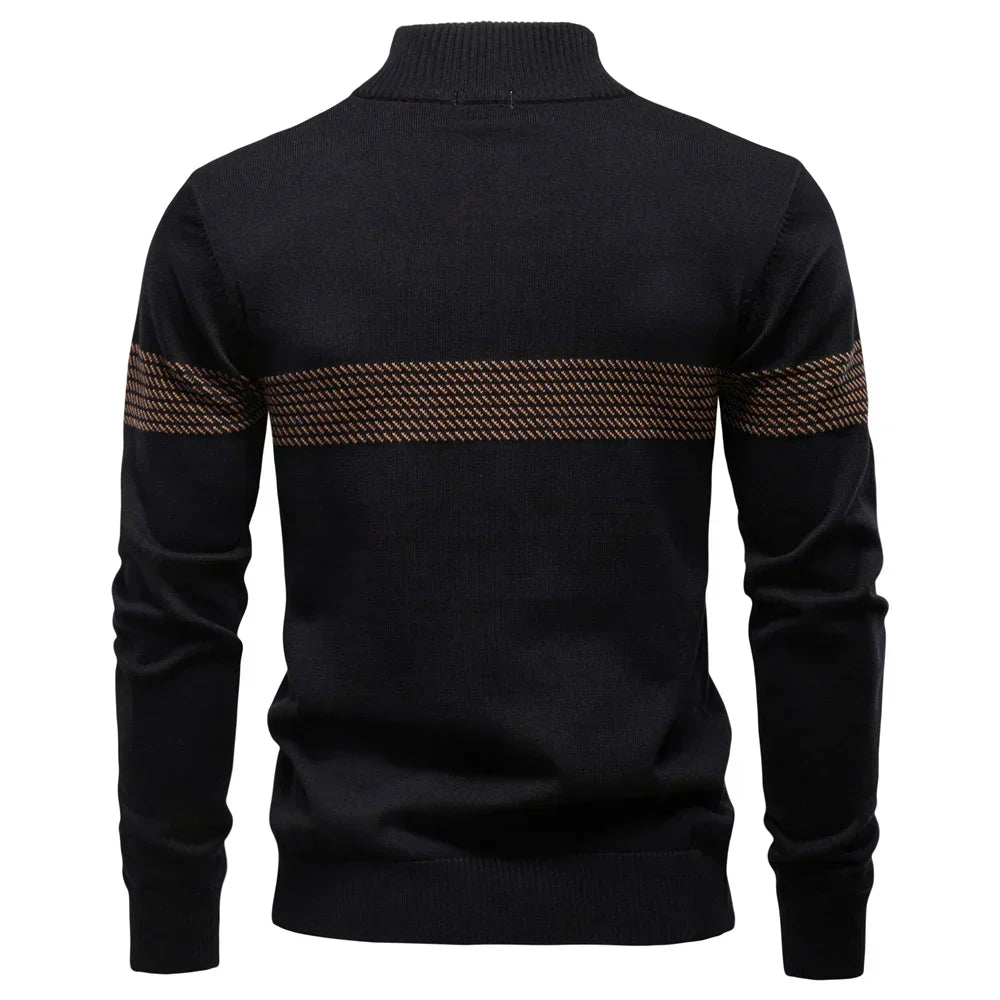 Pull en maille à fermeture éclair courte | Confort et style moderne