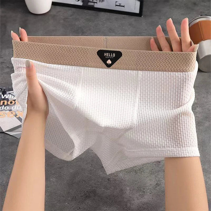 Boxers homme en maille avec ceinture élastique, lot de 4, collection automne