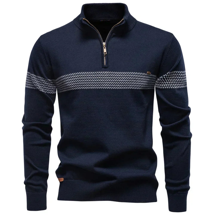 Pull en maille à fermeture éclair courte | Confort et style moderne
