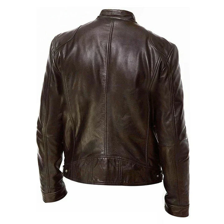 Women's motorcycle jacket for autumn, zip-up mid-season jacket for everyday looks